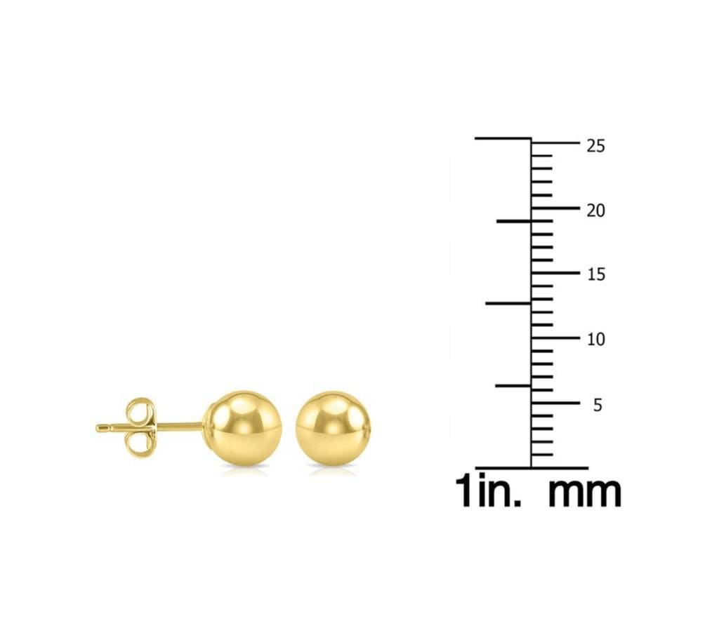 Solid Gold Ball Stud Earrings
