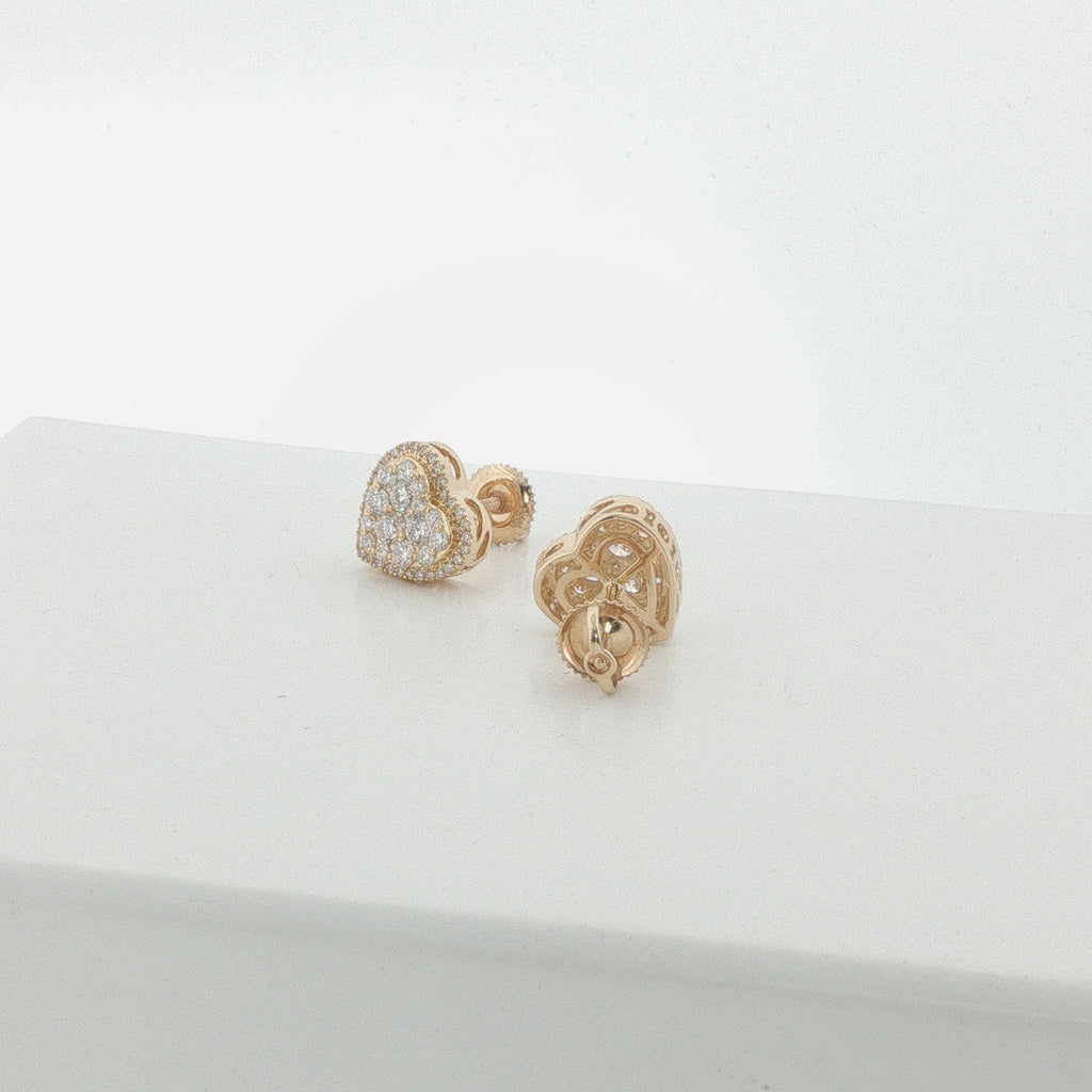 Heart Diamond Stud Earring