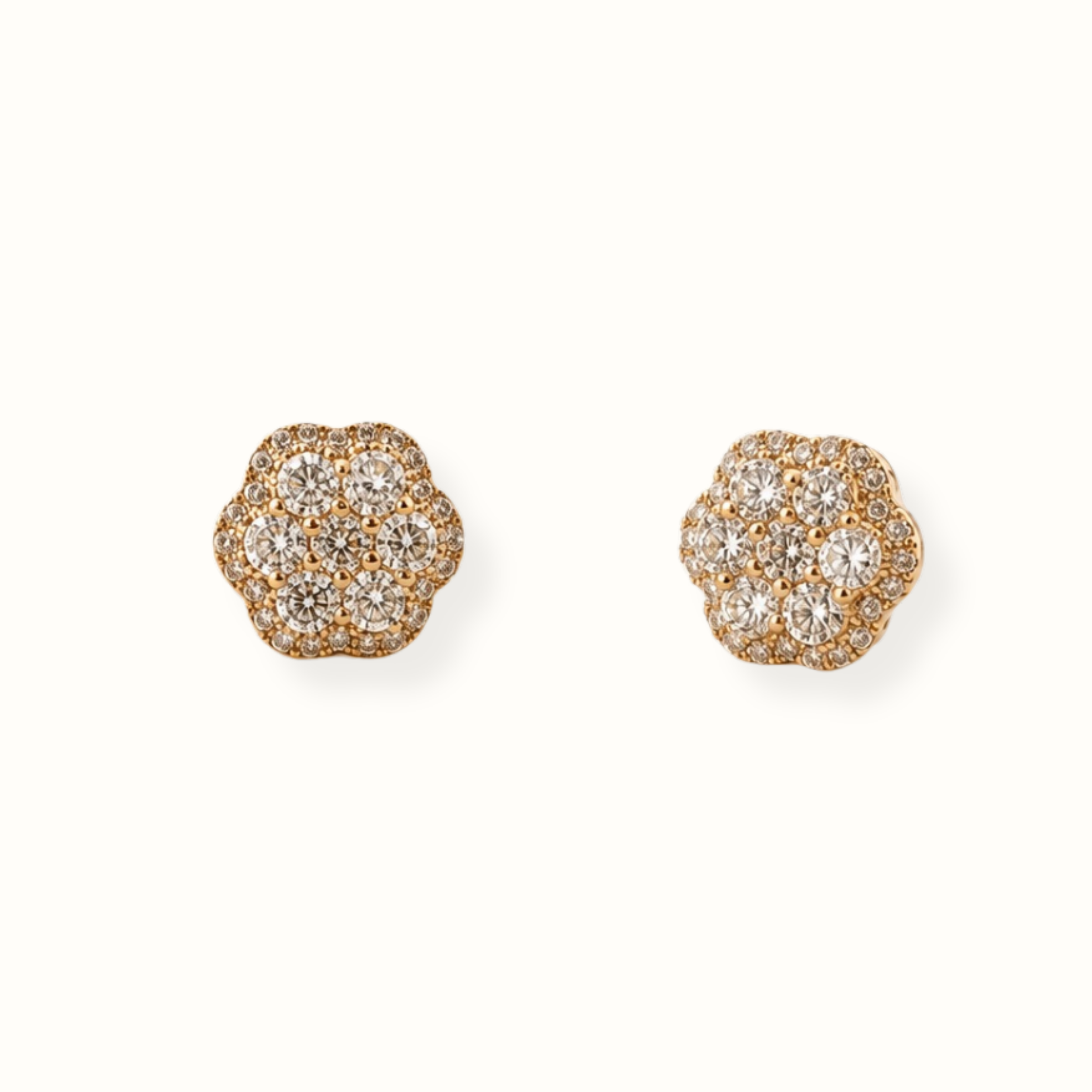 Flower Diamond Stud Earring