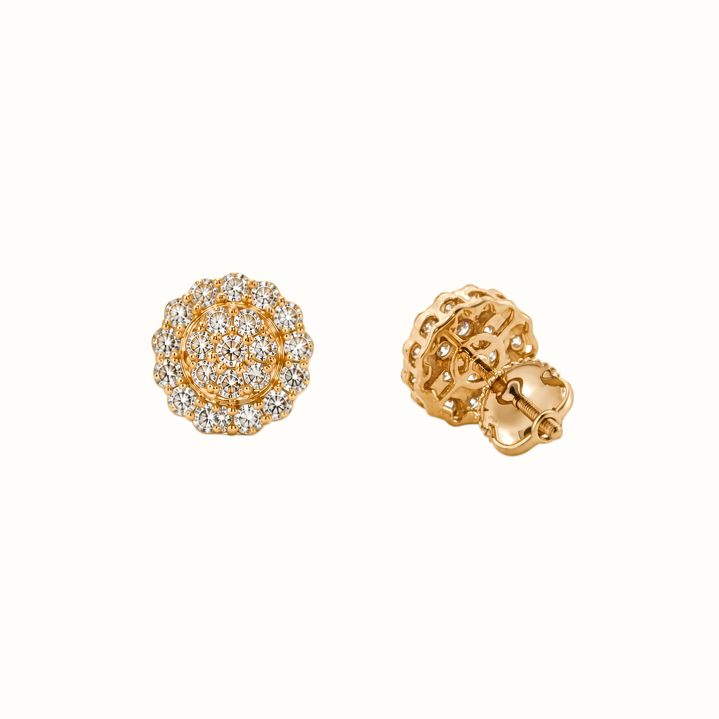 Round Diamond Stud Earring