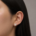 Heart Diamond Stud Earring