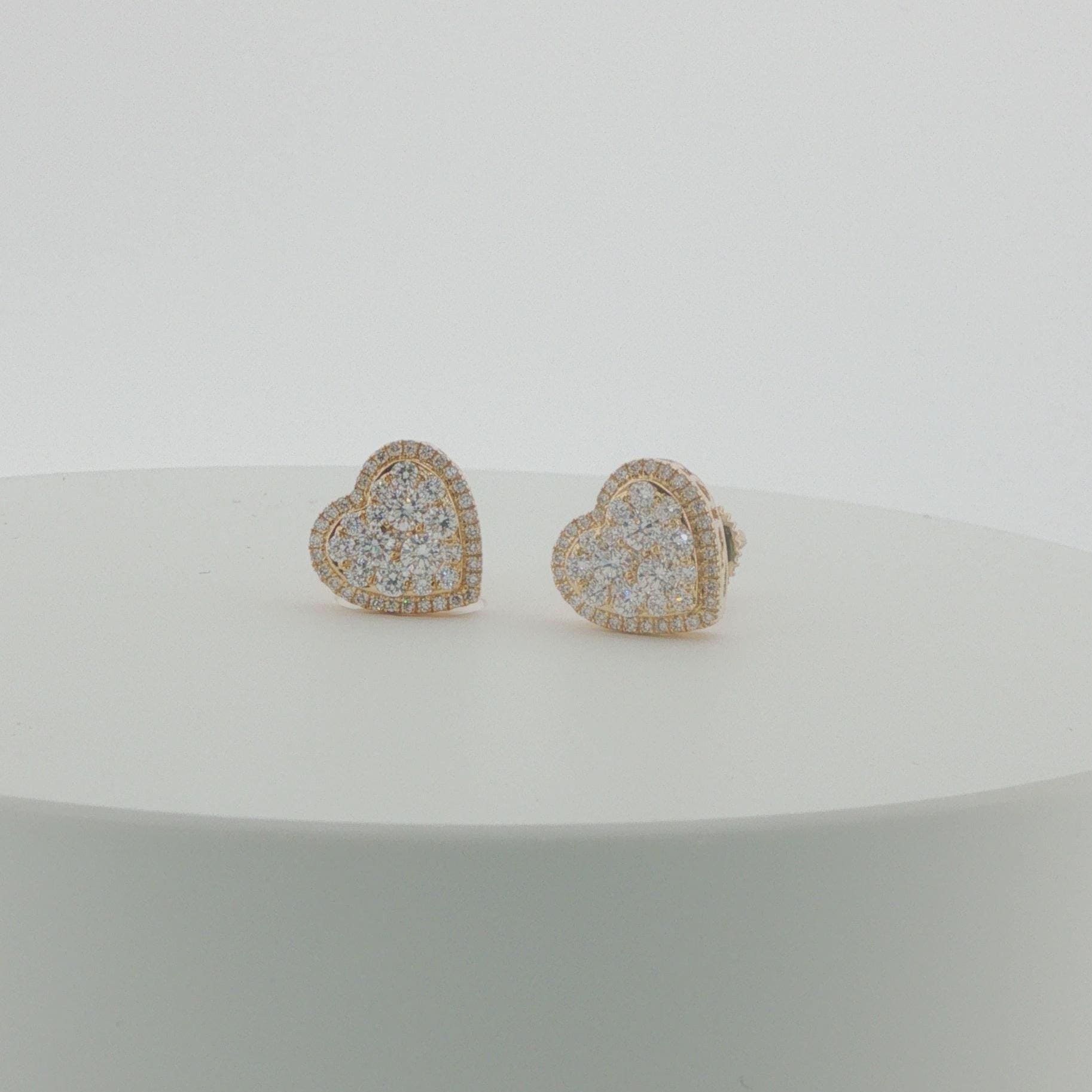 Heart Diamond Stud Earring