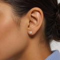 Square Diamond Stud Earring