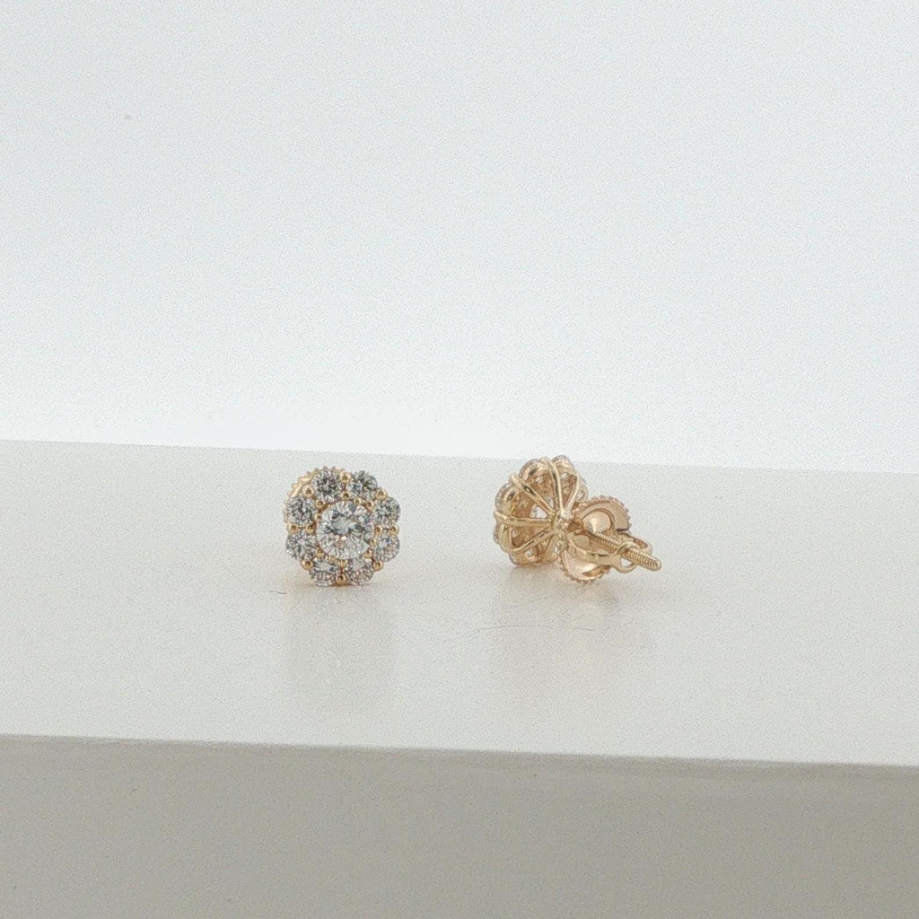 Flower Diamond Stud Earring