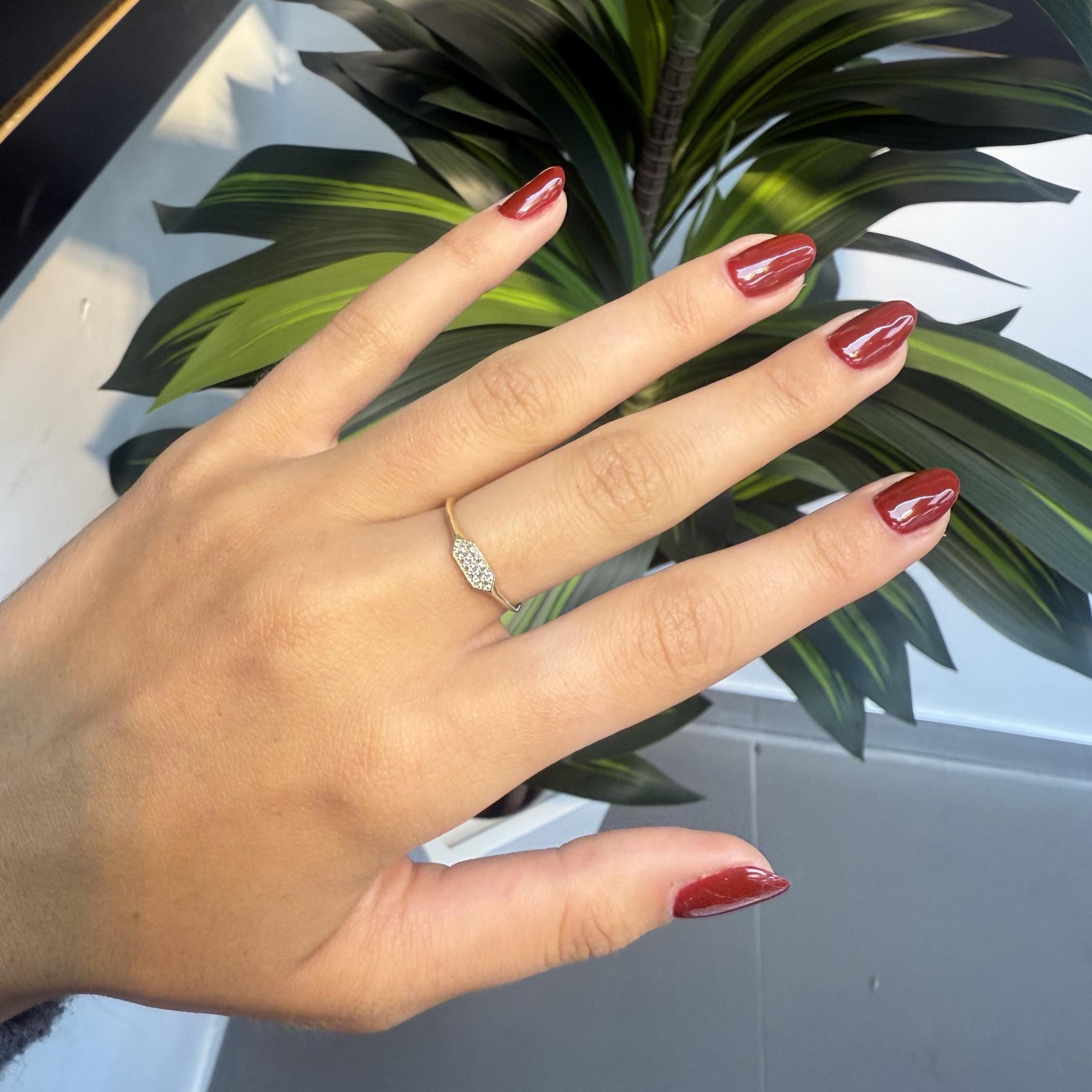 Geometric Dainty Ring