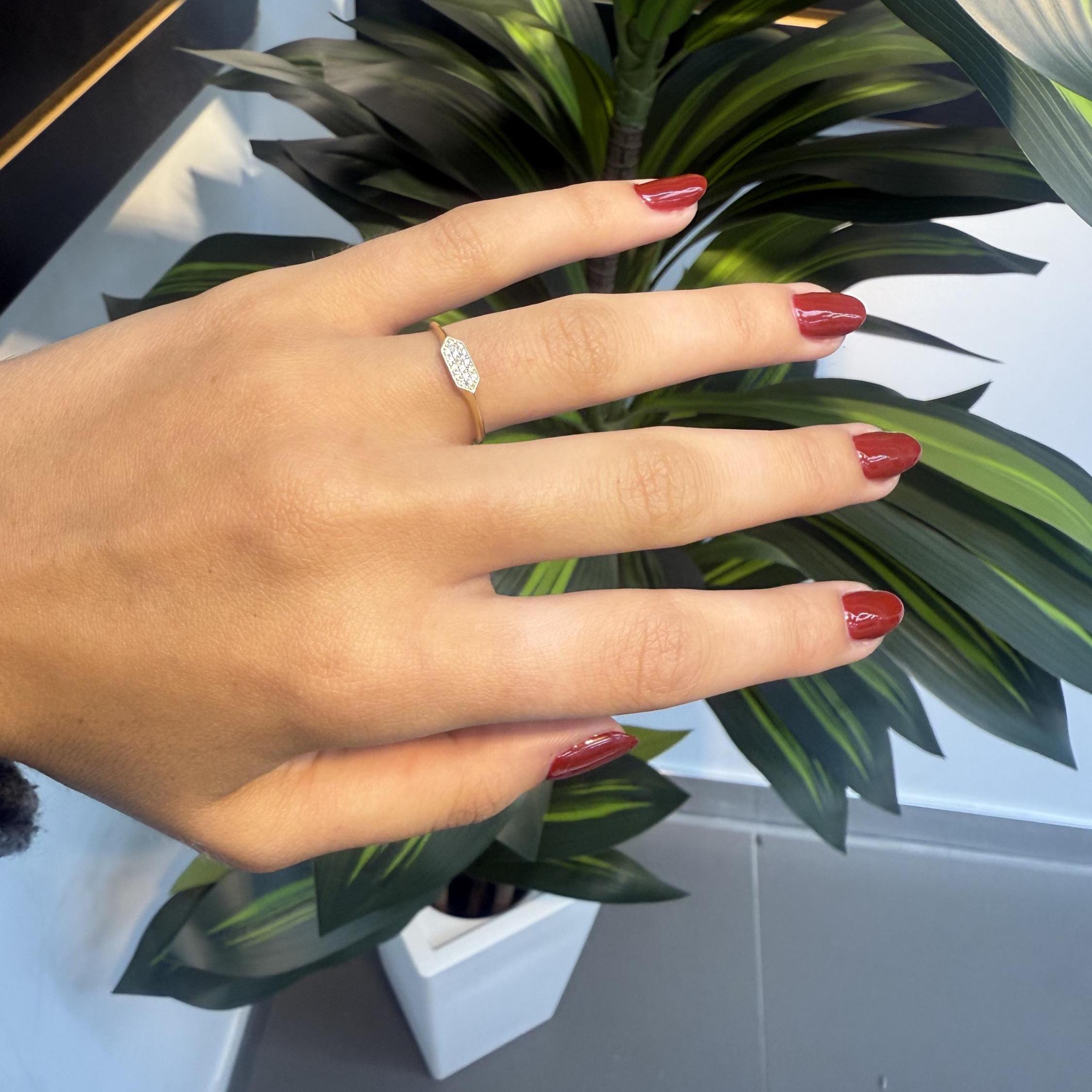 Geometric Dainty Ring