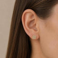 Floral Diamond Stud Earring