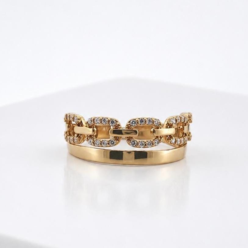 Gold Chain Link Ring