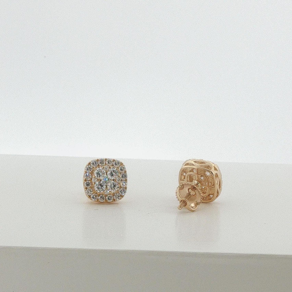 Square Diamond Stud Earring