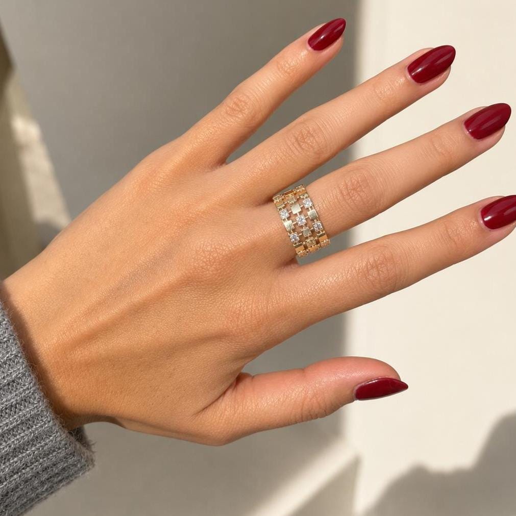 Triple Row Square Ring