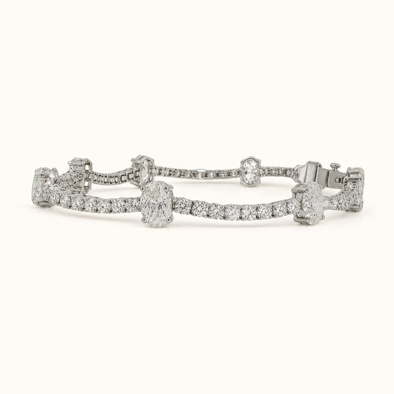 Oval Diamond Tennis Bracelet