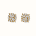 Diamond Cluster Stud Earrings