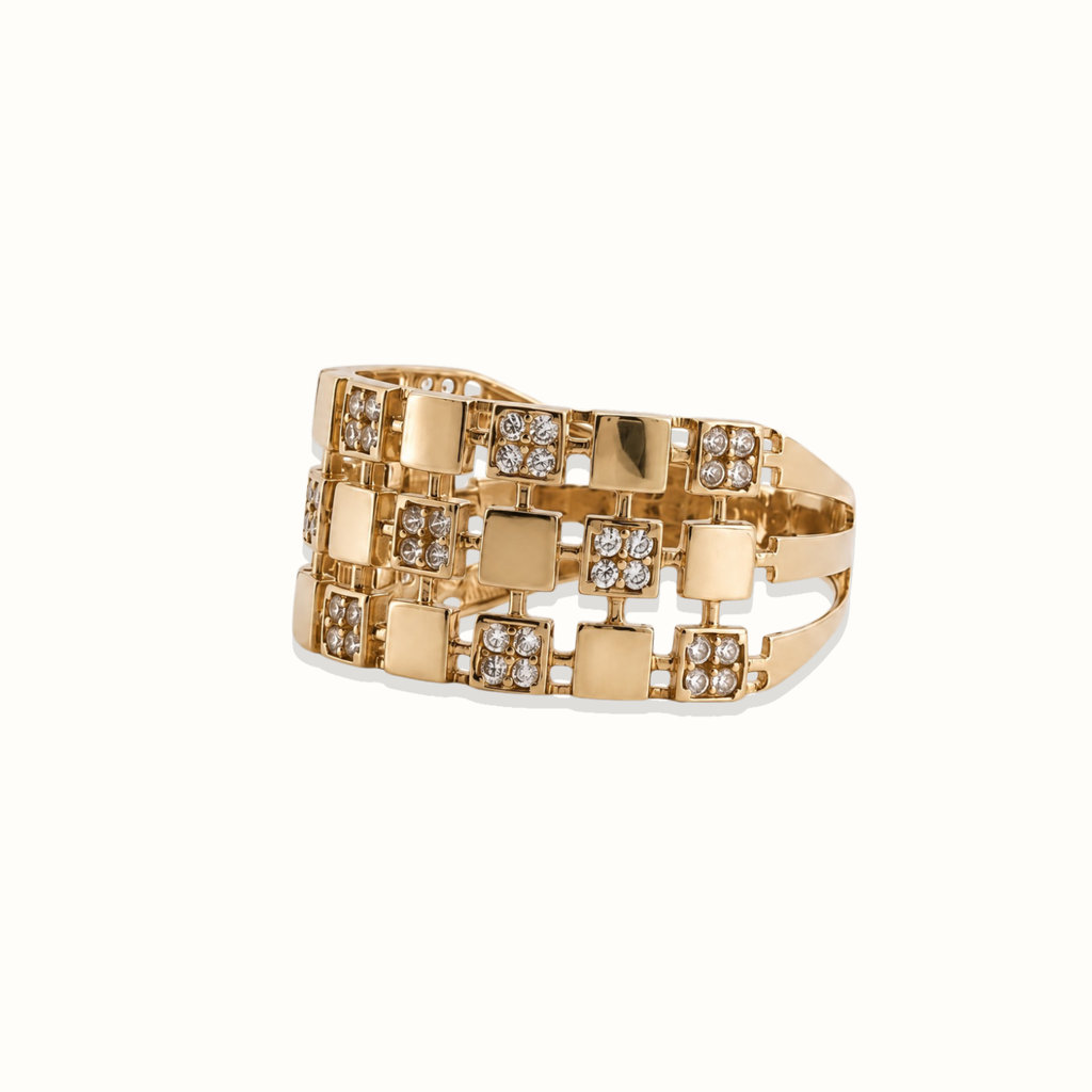 Triple Row Square Ring