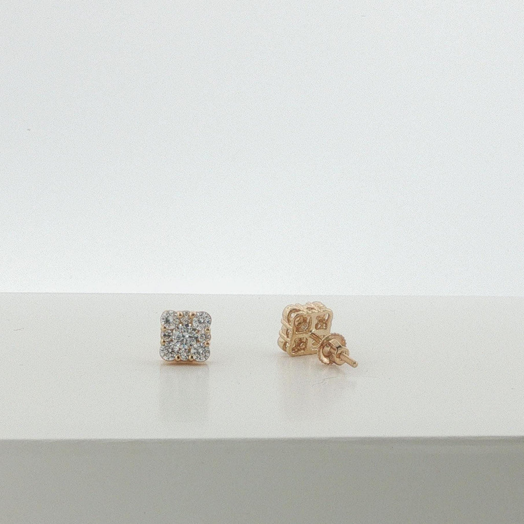 Square Diamond Stud Earring