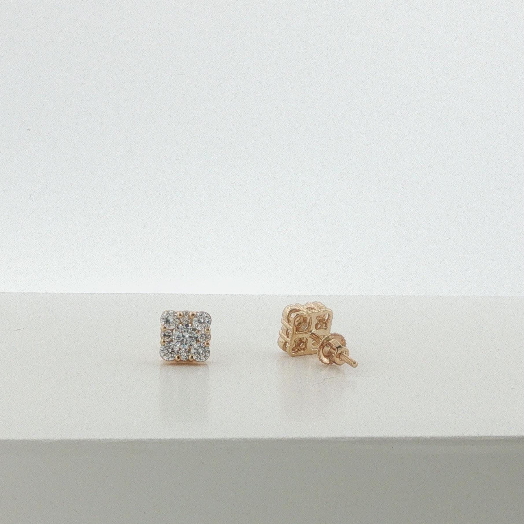 Square Diamond Stud Earring