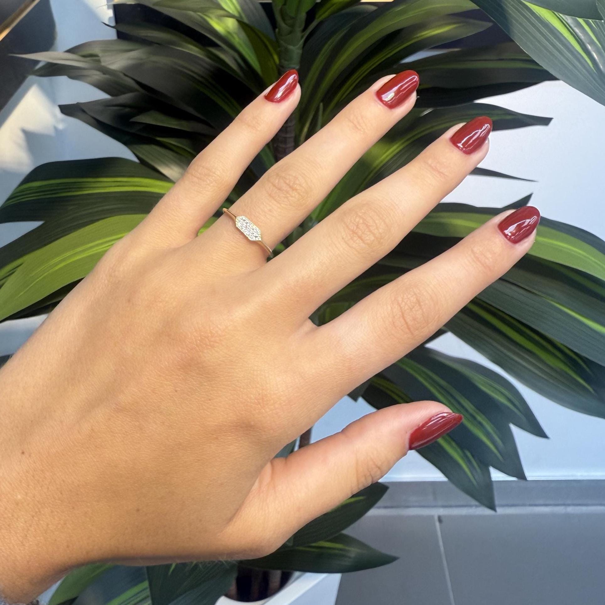 Geometric Dainty Ring
