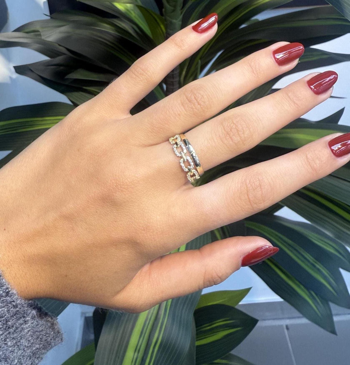 Gold Chain Link Ring